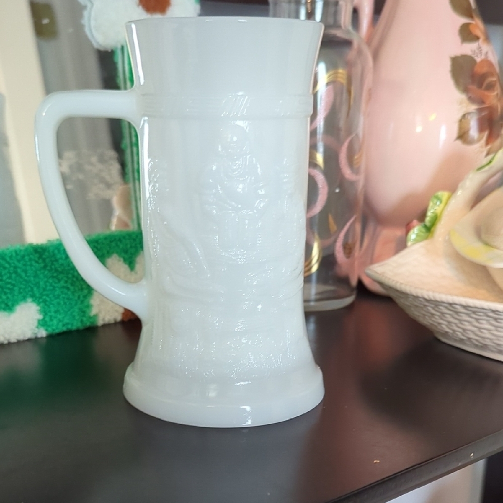 Vintage Milk Glass Mug
